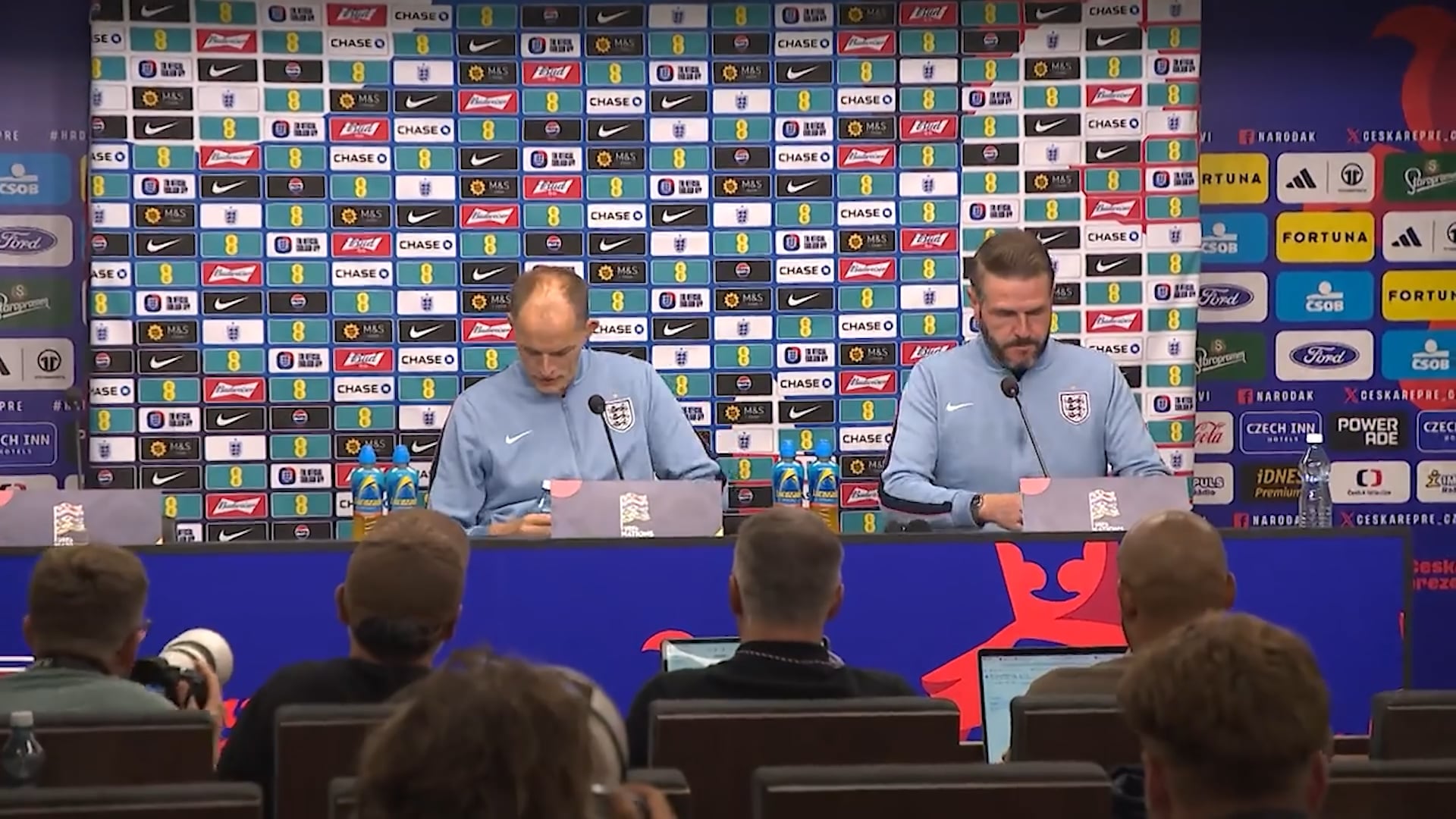Must Credit UEFA 2026 Lewis Hall and Thomas Tuchel Pre Czechia 28/09/2026